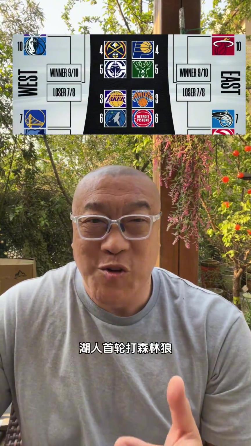 湖人打森林狼！馬?。褐灰獤|契奇像上賽季打戈貝爾那樣就行