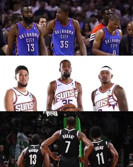 太陽三巨頭徹底失??？美媒：杜蘭特的三巨頭球隊總是一樣的結(jié)局？